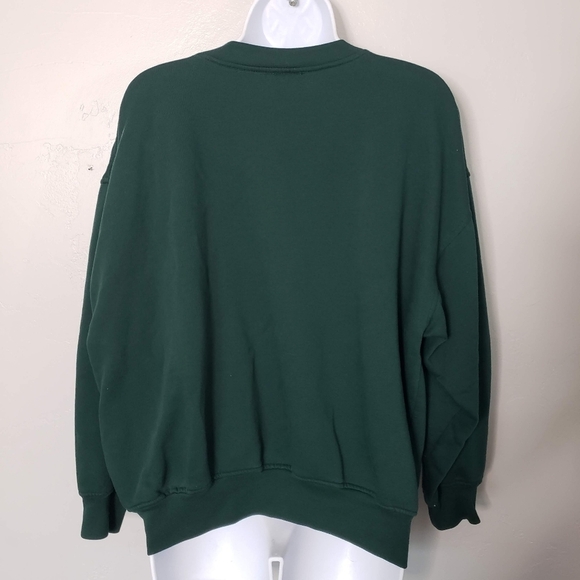 Nutcracker Vintage Women's Sweatshirt Dark Green Snowmen Snowflake Winter Top - Picture 7 of 7